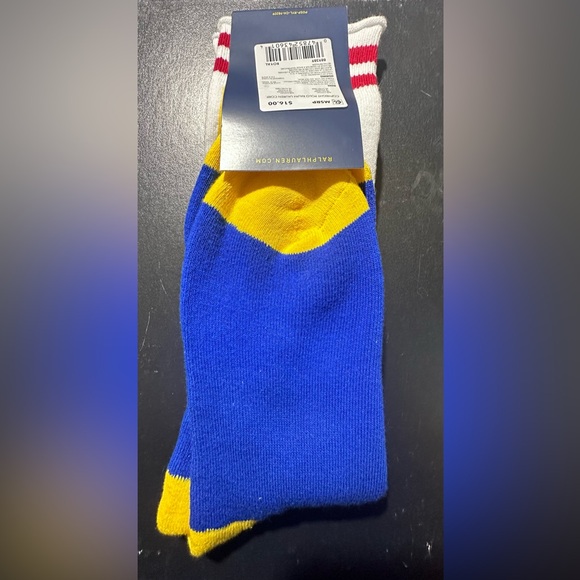 NWT POLO RALPH LAUREN SUN VALLEY SKI ROLL TOP CREW SOCK SIZE 10-13 - Picture 2 of 3